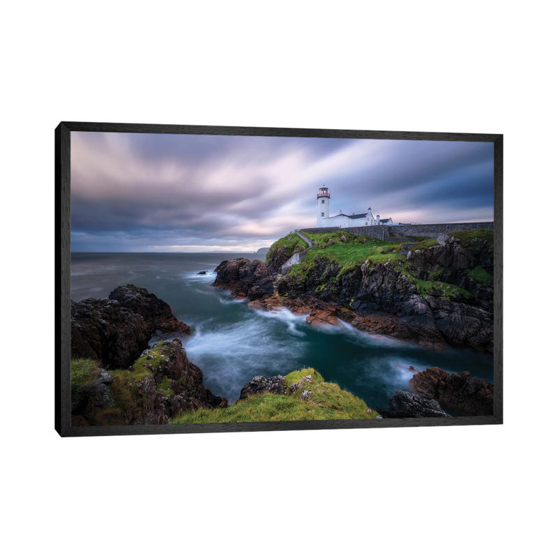 Fanad Head Lighthouse by Daniel Fleischhacker - Print on Canvas, 66.04 cm H x 45.72 cm W, Black Framed