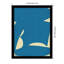 «B Cut Out In Blue» par Little Dean, reproduction d'art encadrée sur bois-236081675-236081678
