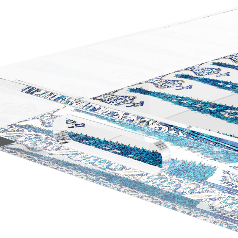Topkapi Garden Acrylic Rectangle Decorative Tray, 12.5"W x 7.75"D x 2"H