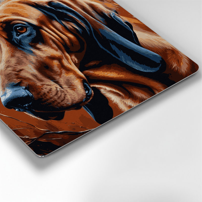 «Dogs», art mural brun en métal, H 32 po x l 32 po
