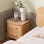 Table de chevet 2 tiroirs en bois massif Burlywood
