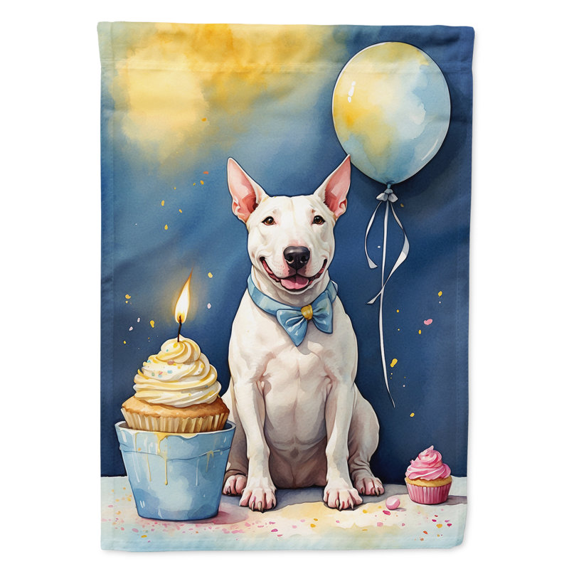 Drapeau «Happy Birthday House», Bull-terrier