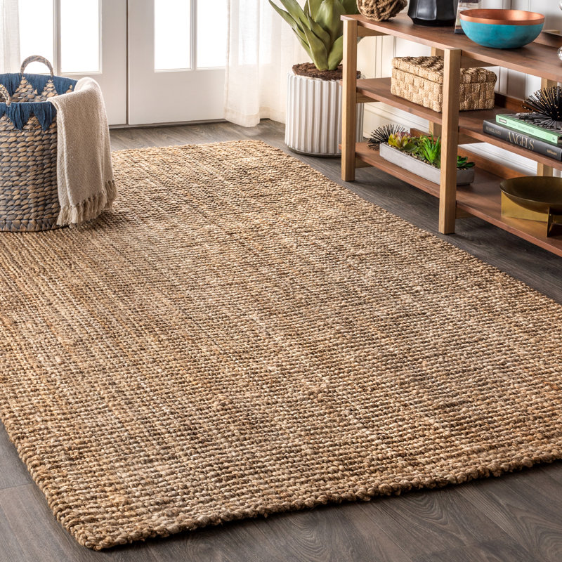 Pata Hand Woven Chunky Jute Natural Rug, Rectangle 12' x 15'