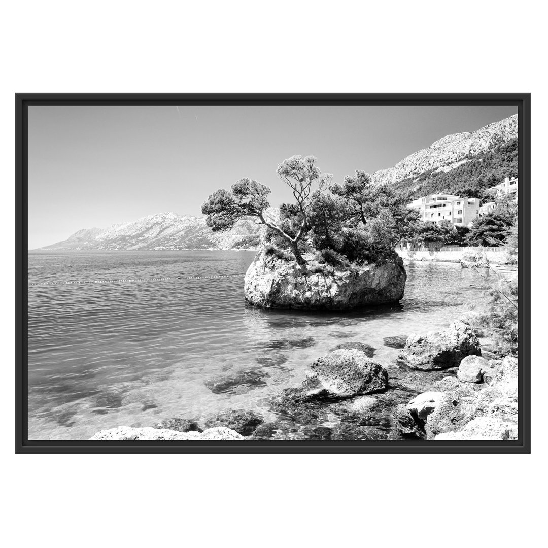 Gerahmtes Wandbild Dalmatia Strand in Kroatien