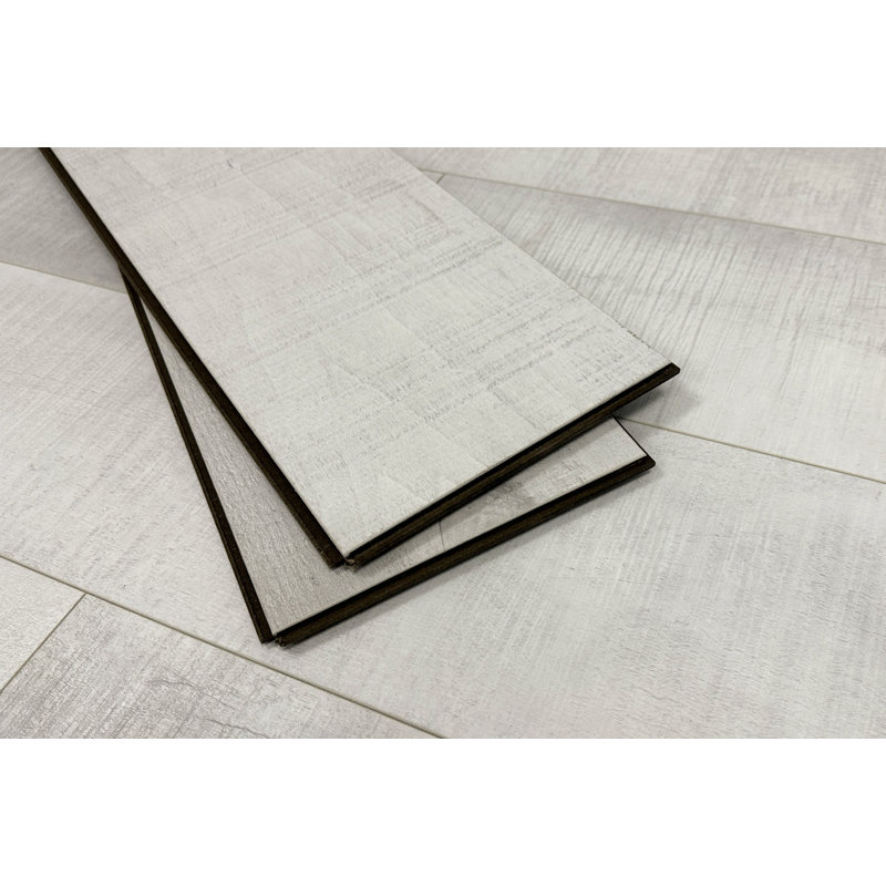 7.7 in. W x 47.8 in. L x 14 in. Laminate Flooring, Pristine White