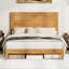 Dezera Solid Wood Platform Bed With 48.6'' Headboard-910788868-910788871