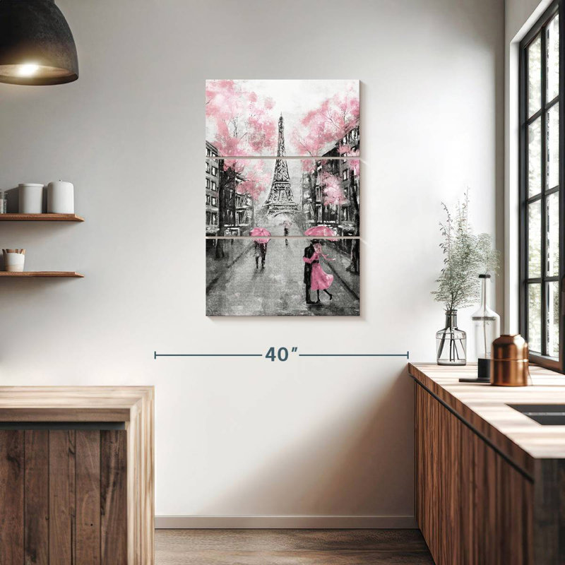 Lilie pop rose Paris, H 38 po x l 24 po