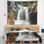 Tapisserie paysage paysage chute d'eau sur roches-28488359