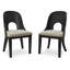 Chaise d'appoint Rhoda en noir / gris