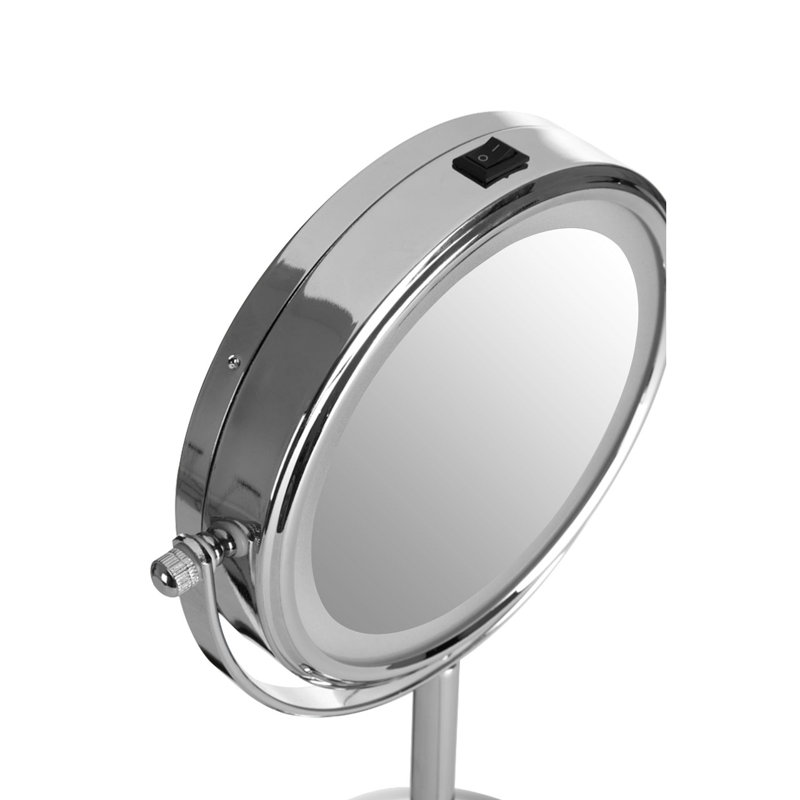 Metal Flat Floor Mirror, Silver