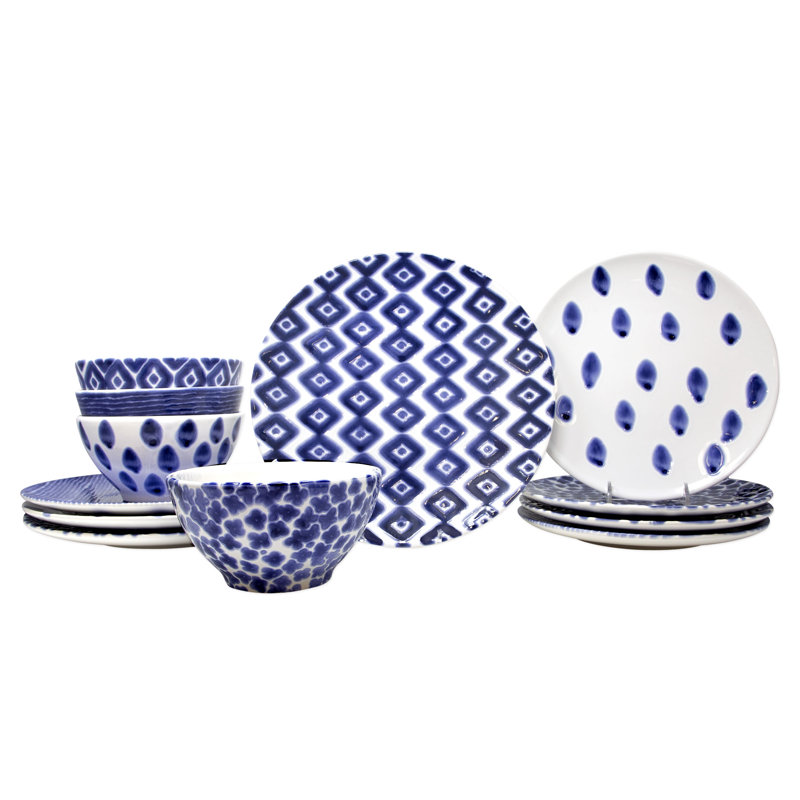 Santorini Piece Ceramic Dinnerware Set - Service for 4