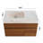 Modern Floating Bathroom Vanity with Seamless Sintered Stone Top, Ceramic Sink