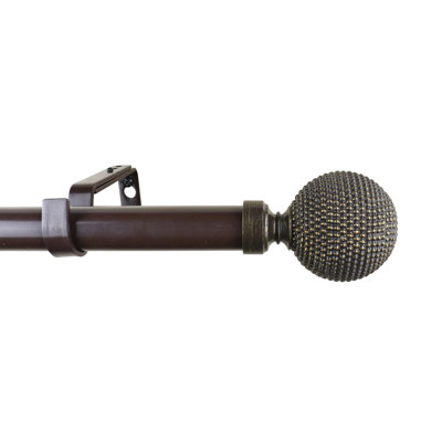 Polyresin Adjustable Single Curtain Rod