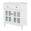 Meuble-lavabo de 30 po avec lavabo en céramique, tablette réglable et plateau basculant, meuble-lavabo avec pieds en bois massif, poignées en métal et charnières à fermeture en douceur-115672220