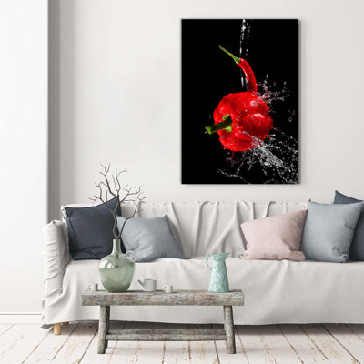 Two Peppers - Wrapped Canvas Print