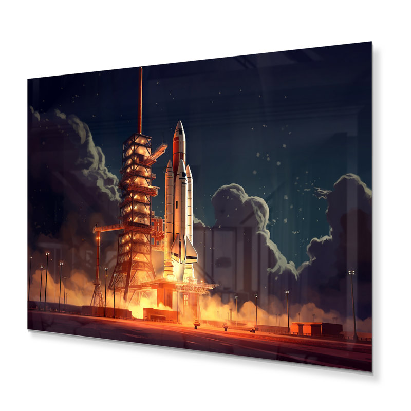 «Spaceship Rocket in Florida II», reproduction d'art moderne sur métal, H 12 po x l 20 po x P 1 po