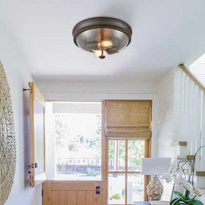 PERF 2 lights dimmable flush mount lighting seedy glass
