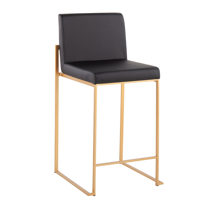Tabouret de comptoir Fuji Contemporary, 2, Noir, noir, noir, noir, Doré