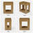 Farmhouse Square End Table with 2-Tier Storage, Wooden Side Table for Living Room or Bedroom