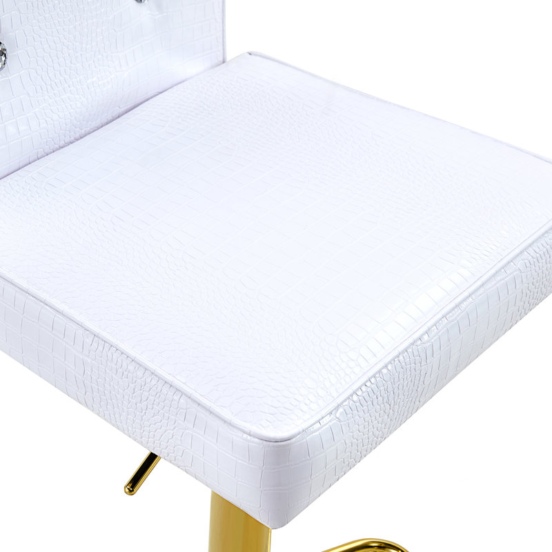 Ensemble de 2 fauteuils vintage avec fermoir en cristal, Blanc / Doré