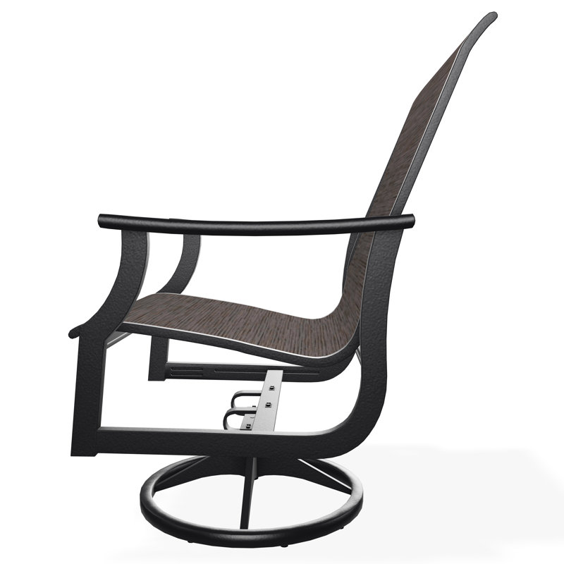 St. Catherine Polymer Outdoor Lounge Chair, Black, James