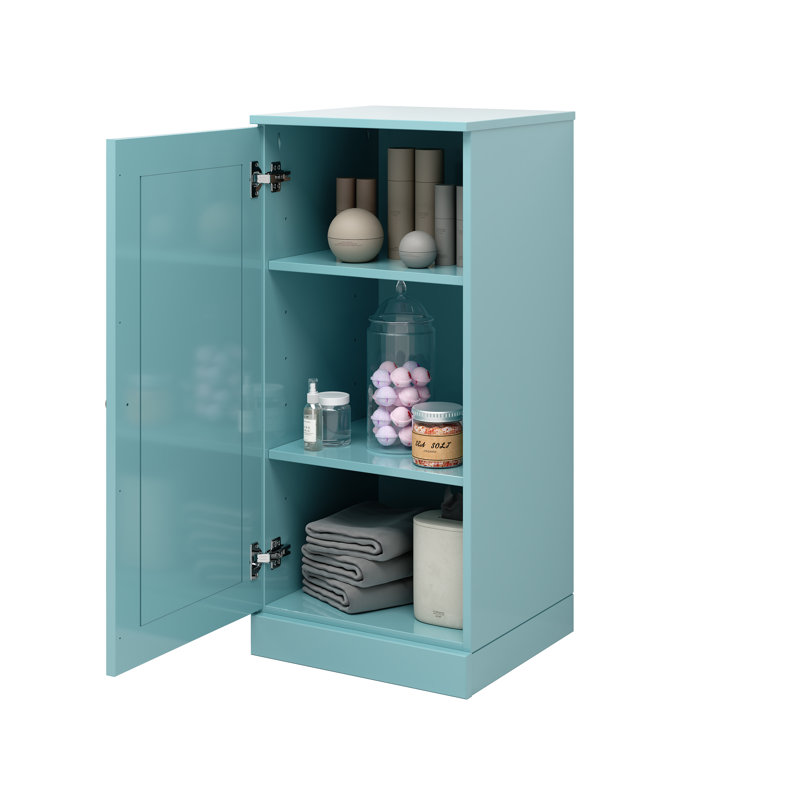Armoire de rangement de salle de bain 100% bois massif Palace Imports, porte à panneau surélevé, tablettes réglables, 16,5 po de largeur, 35,75 po de hauteur