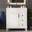 Meuble-lavabo de style français 30 po avec lavabo en céramique-586971441
