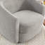 Fauteuil d'appoint pivotant moderne de 38 po de large avec rangement sous le siège et 2 coussins amovibles (ensemble de 3)-821384562