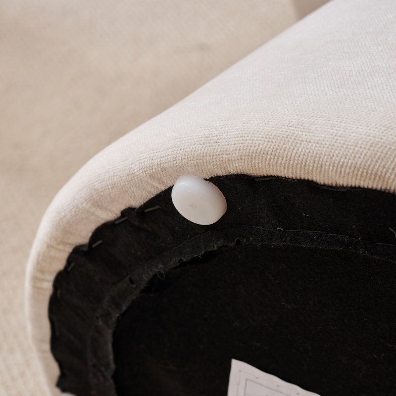 Fauteuil d'appoint pivotant en chenille, Beige