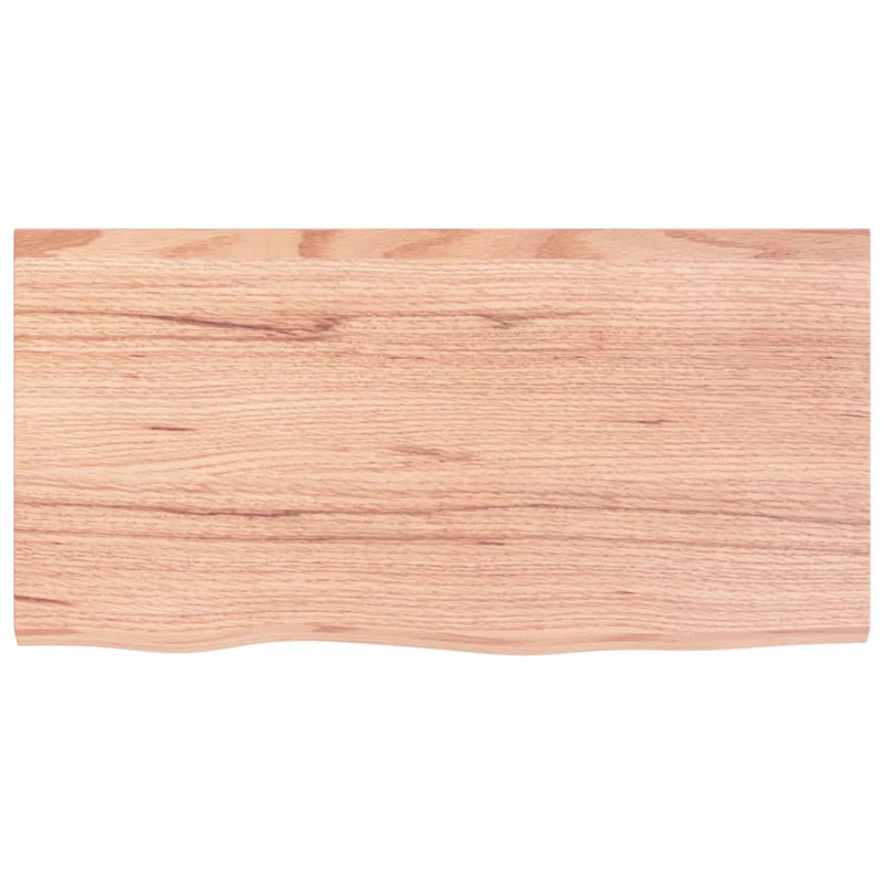 Bois massif traité avec meuble-lavabo vidaXL, Brun clair