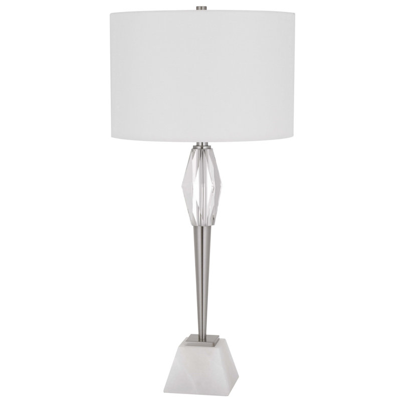Lampe de table en métal / marbre