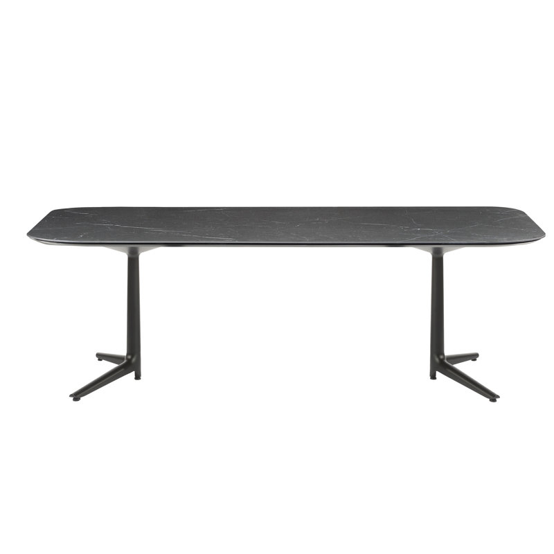 Antonio Citterio 70" Black Marble Outdoor Dining Table