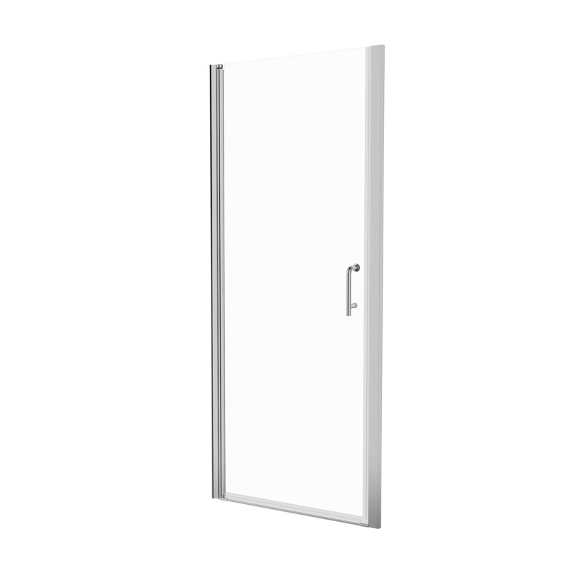72" Frameless Chrome Pivot Shower Door with Clear Glass