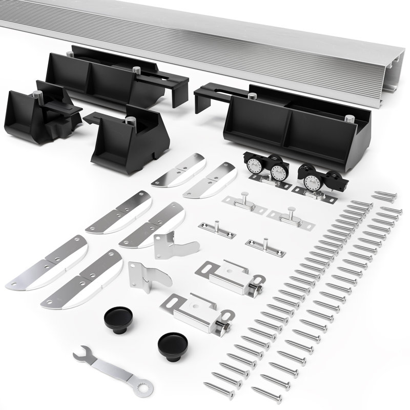 72 Inch Chrome Heavy Duty Bifold Door Hardware Kit