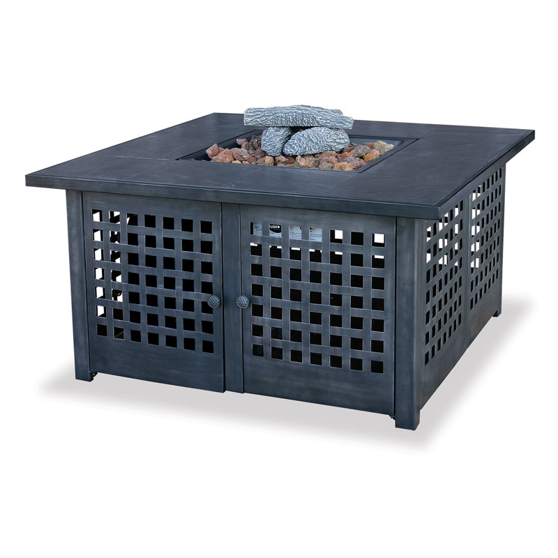 Rustic Brown and Gray Lava Rock and Cement Log Kit