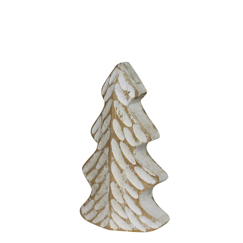 Arbre de Noël, bois - moyen, H 5,25 po x l 1,25 po x P 3 po
