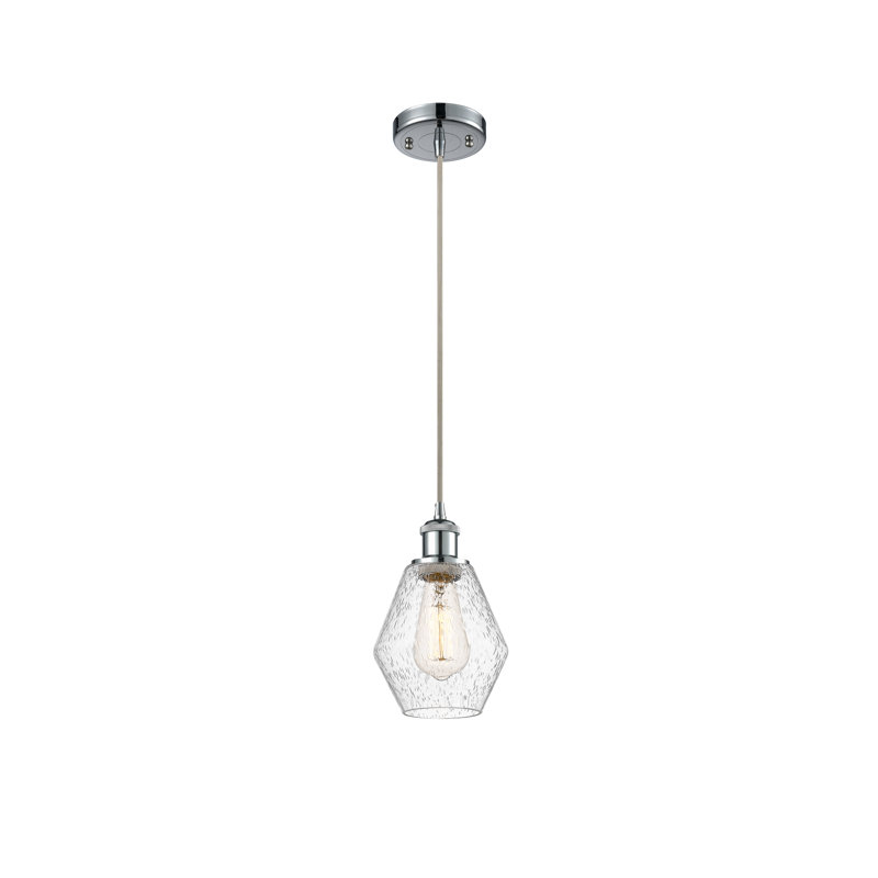Luminaire suspendu simple à 1 lumière Gabbie, Brun