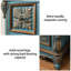 Armoire d'appoint en bois manufacturé bleu massif-1915080492