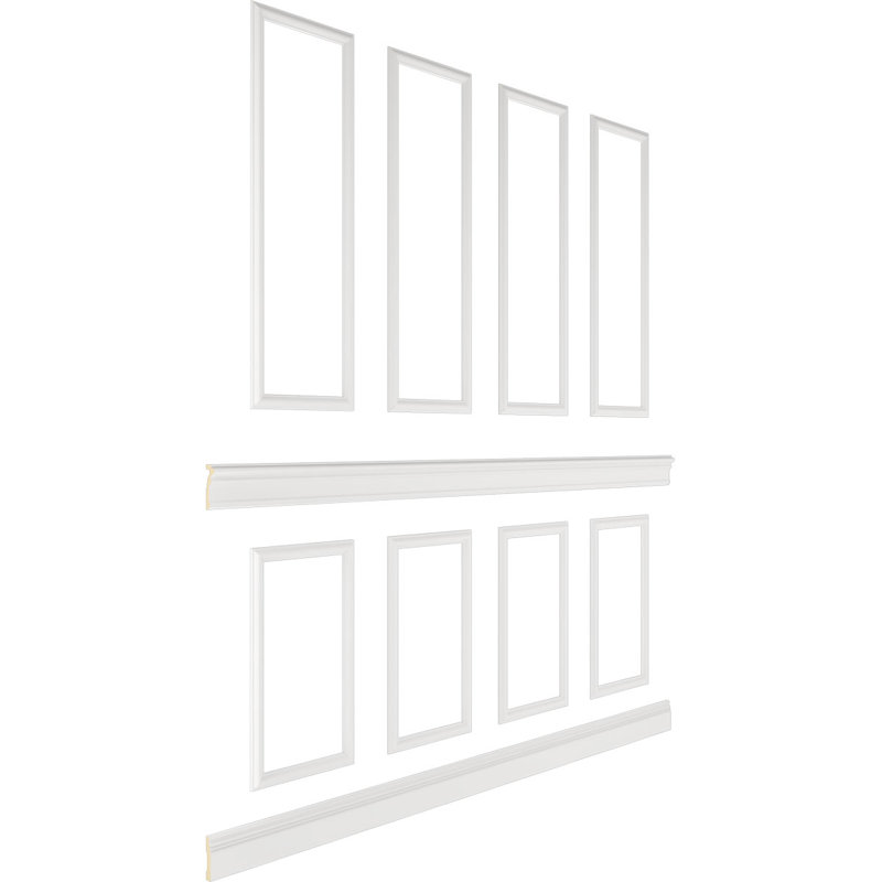 108'' H x 94.5'' W x 3'' D Urethane Wainscot Panelling
