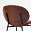 Méridienne Mid-Century moderne avec finition noyer et dossier confortable-1208458160