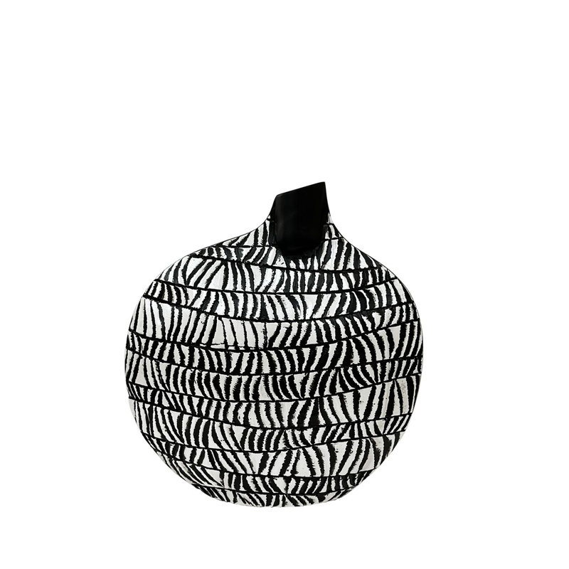 Patterned Polyresin Vase for the Living Room, Stylish Decorative Vase