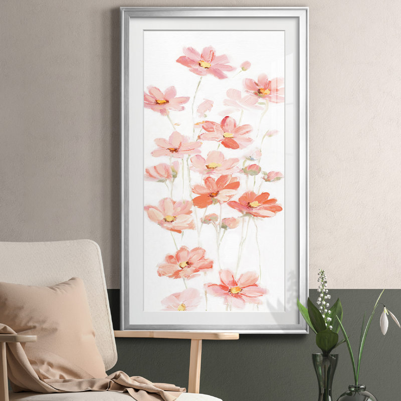 Coral Medley I - Single Picture Frame Painting, Silver Framed, 40" H x 20" W x 1" D