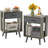 Rustic Brown Nightstand - Unique Design With Ample Storage For Bedroom & Living Room-110967887