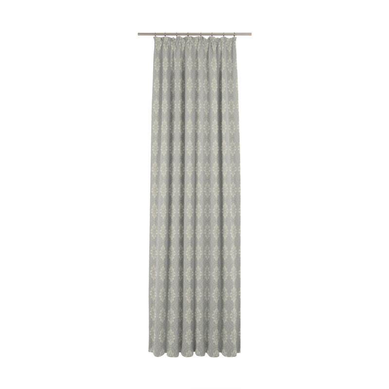 Heilwood Pencil Pleat Curtain, Light Grey, 145cm Width x 225cm Drop 