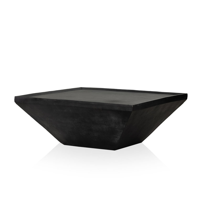 Drake Outdoor Square Coffee Table, Matte Black