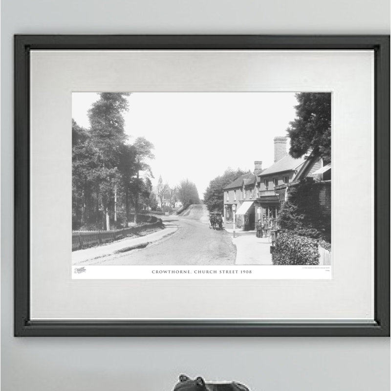 Crowthorne, Church Street 1908 - Single Picture Frame Print, 60cm H X 80cm W x 2cm D