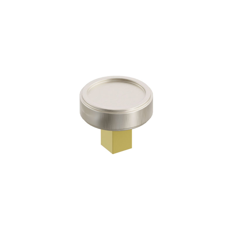 Pommeau de garde-robe Emtek, Laiton non laqué / nickel satiné, 1 3/4"