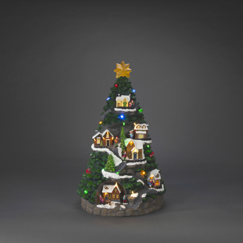 Festive Multi-Coloured LED Christmas Tree Decoration with Timer - Battery Operated