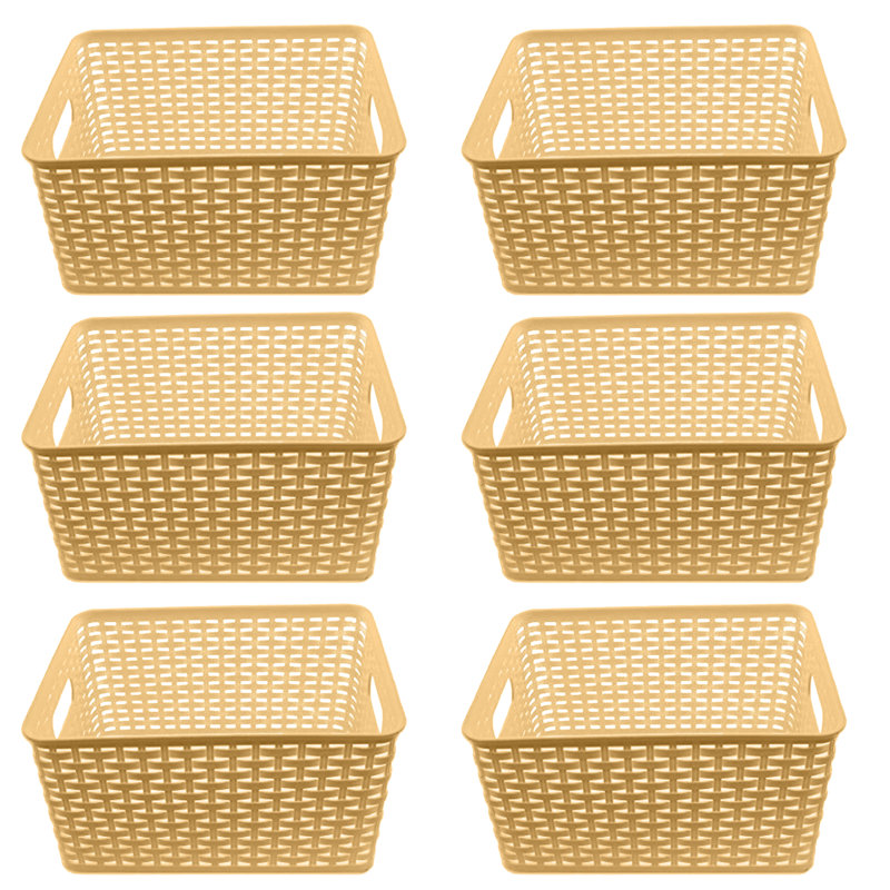 Panier en rotin, Beige, 1, H 4 po x l 11 po x P 7,5 po
