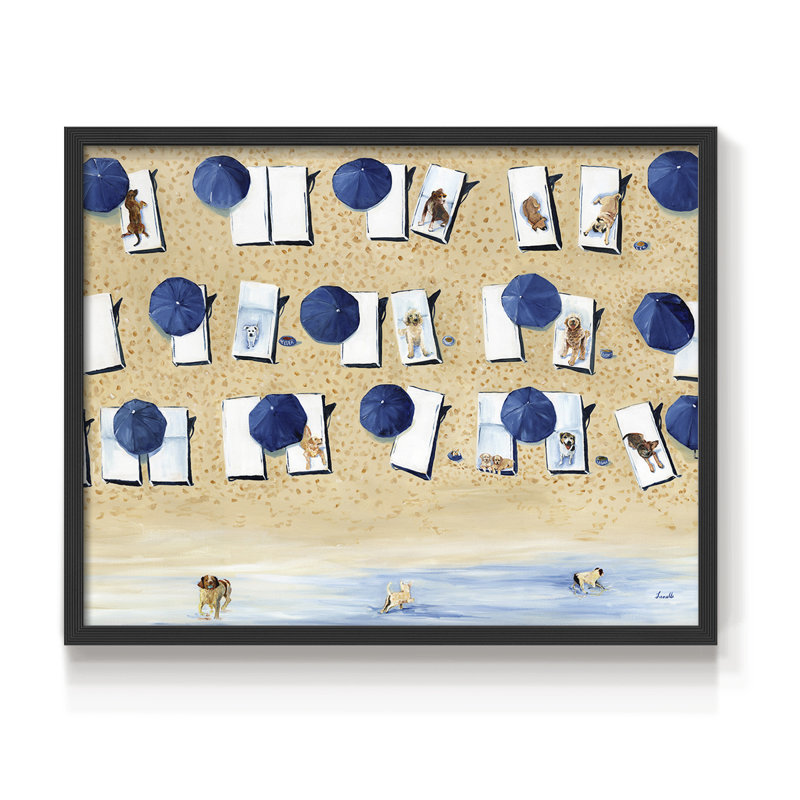 Dogs Allowed -Framed Print - Restickable, 11" H x 14" W, Black